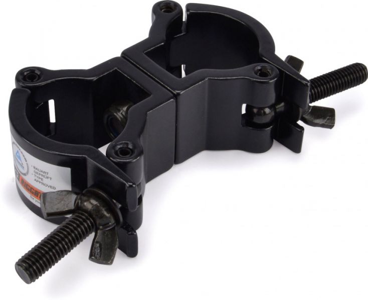 Riggatec Doppelschelle - Swivel Coupler leicht schwarz bis 50 kg (32-35mm)