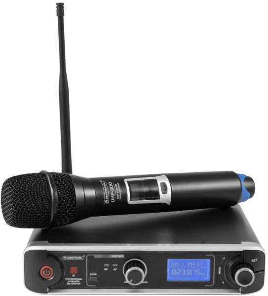 OMNITRONIC UHF-301 1-Kanal-Funkmikrofonsystem 823-832/863-865MHz