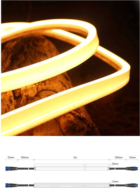 ISOLED LED NeonPRO Flexband 1220, 24V, 15W, IP68, 2700-6000K weißdynamisch, 480 LED/m