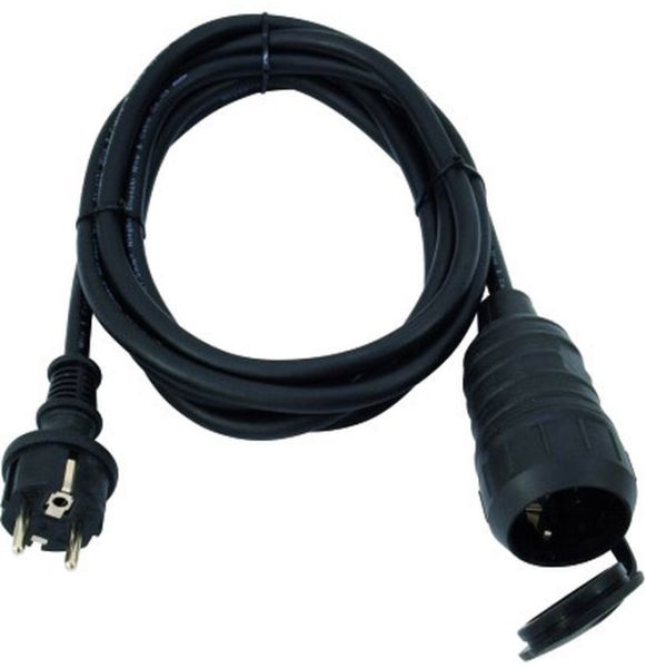 Schutzkontakt Verlängerung 3x1.5mm 1,5m konfektioniert mit Kunststoff Stecker/Kupplung IP44