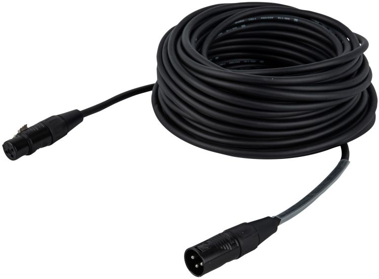 DAP-Audio FLR09 - DMX/AES-EBU XLR/M 3P auf XLR/F 3P 15 m - Versilbert