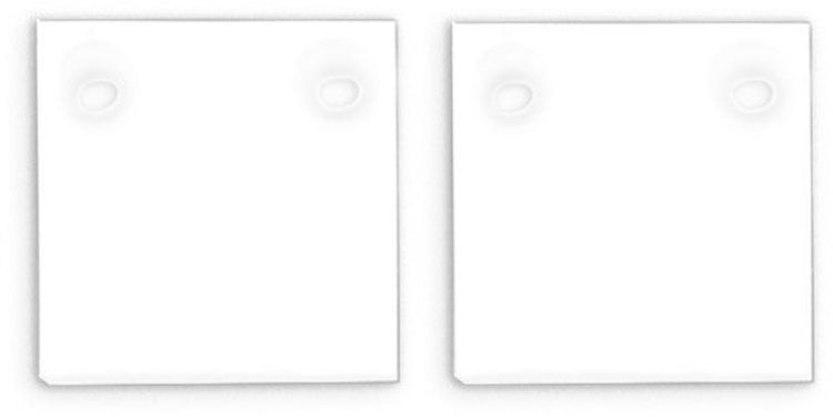 ISOLED Endkappe Alu EC132 für Curtain10 ONE FLAT, 2 Stück, weiß