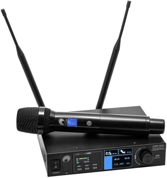OMNITRONIC UHF-601 1-Kanal Funkmikrofon-System 520-554 MHz