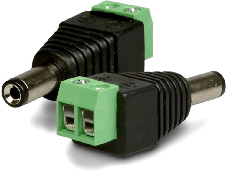ISOLED Rundsteckeradapter MALE 2-polig auf Klemme