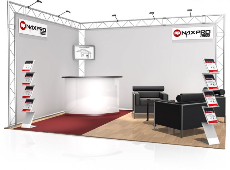 Messestand FD 22 - 3 x 4 x 2,5 m (LxBxH) - 12 m²