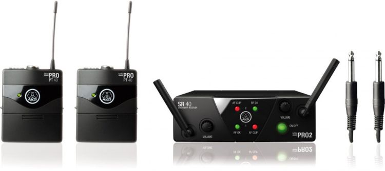 AKG WMS40 Mini Dual Instrumental Set Drahtlos Mikrofonsystem