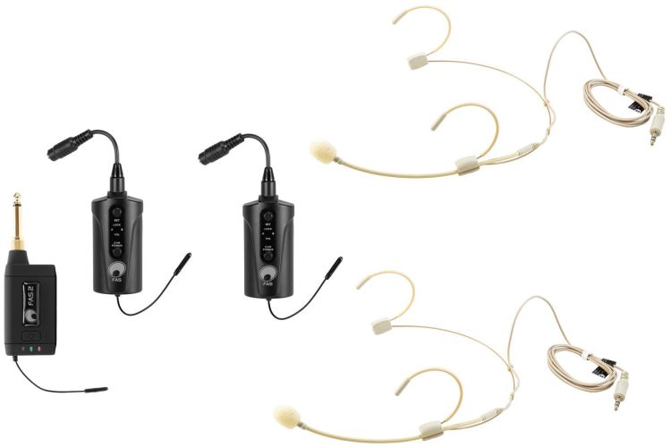OMNITRONIC Set FAS TWO + 2x BP + 2x Headset 660-690Mhz