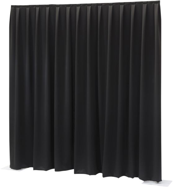 Wentex P&D Curtain MCS 300 g/m² Schwarz - 330 (W) x 250 (H) cm - gewellt