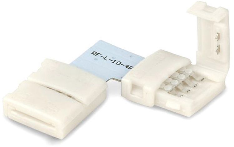 ISOLED Clip-Eck-Verbinder (max. 5A) für 4-pol. IP20 Flexstripes mit Breite 10mm, Pitch-Abstand
