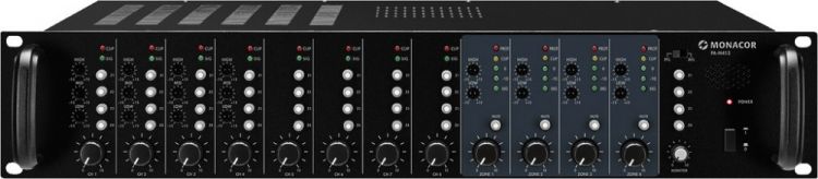 MONACOR PA-M412 4-zone PA matrix mixing amplifier