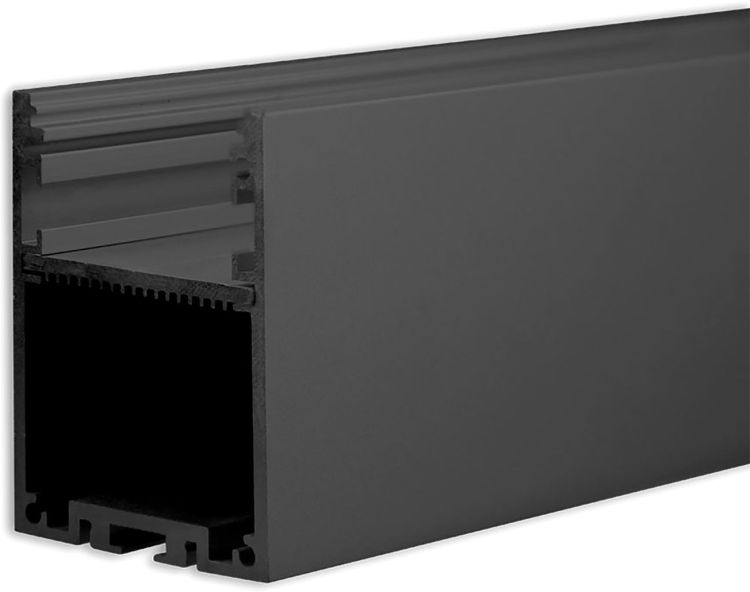 ISOLED LED Aufbauprofil LAMP30 Aluminium schwarz RAL 9005, 200cm