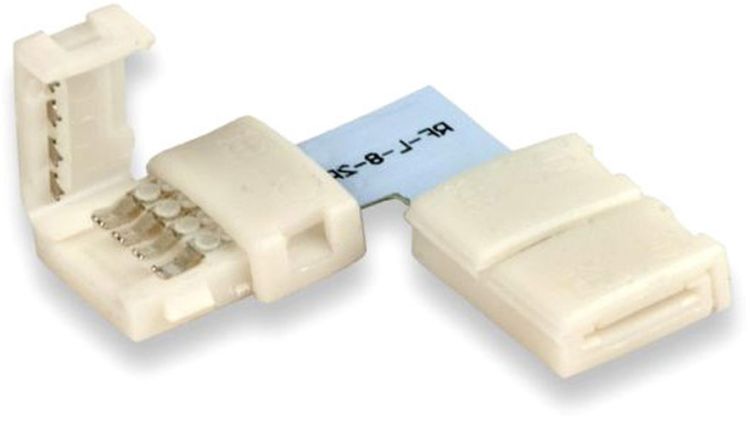 ISOLED Clip-Eck-Verbinder (max. 5A) für 2-pol. IP20 Flexstripes mit Breite 12mm, Pitch-Abstand