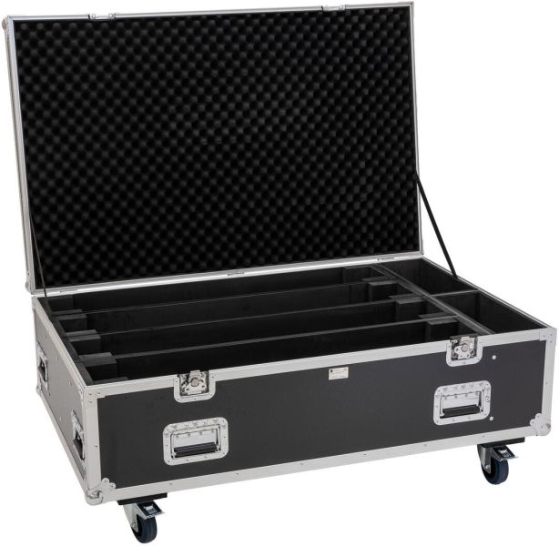 ROADINGER Flightcase PRO 4x LED BAR-8 SWING mit Rollen