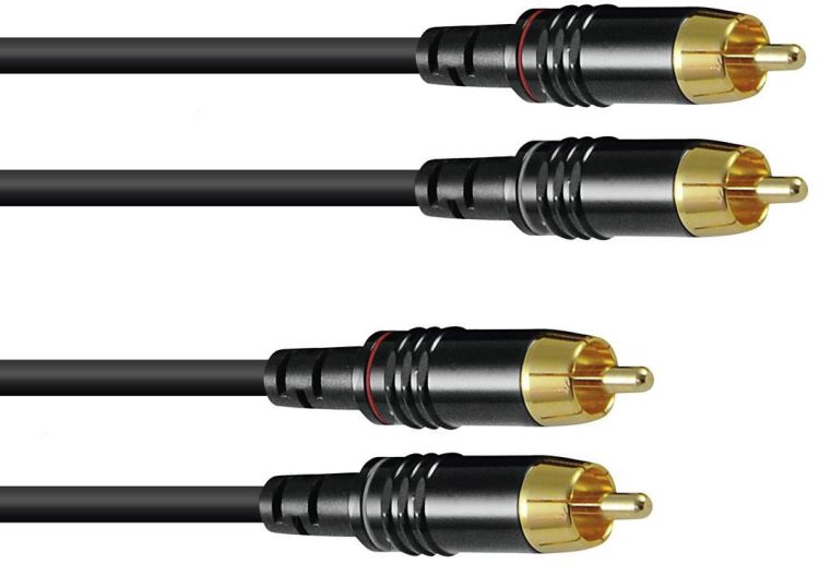 SOMMER CABLE Cinch Kabel 2x2 0,5m sw Hicon