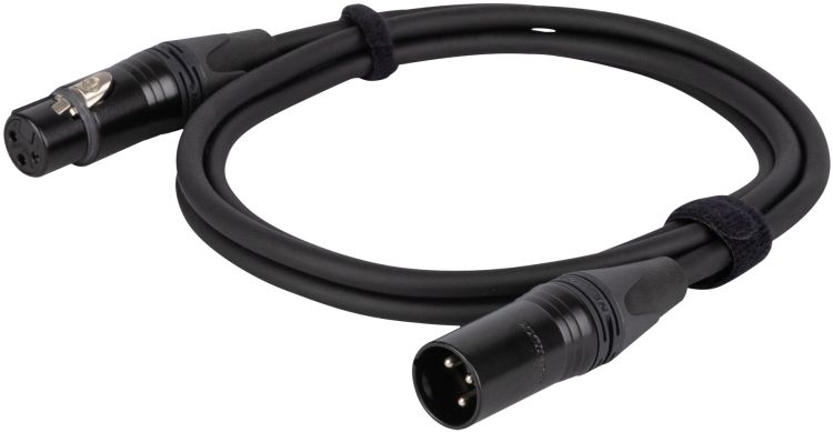 DAP-Audio FLN09 – DMX & AES/EBU XLR/M 3P auf XLR/F 3P Neutrik NC3-BAG Serie 0,75 m – versilbert