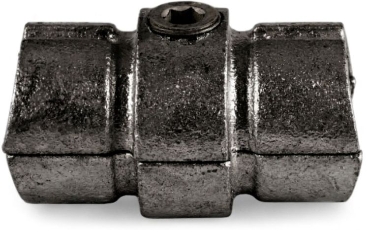 Riggatec Rohrverbinder Verlängerungsstück innen für 48,3 mm Rohr in Schwarz