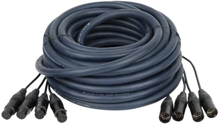 DAP-Audio Neutrik DMX Snake 4-way 5-pin XLR 4-Universum Multikabel - 20 m