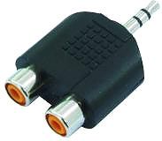OMNITRONIC Adapter 2xCinch(F)/3,5 Klinke stereo 10x