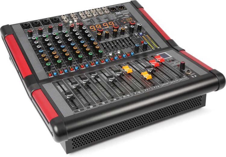 Power Dynamics PDM-S804A 8-Kanal-Bühnenmischpult mit Verstärker