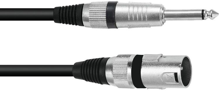 OMNITRONIC Adapterkabel XLR(M)/Klinke mono 0,9m sw
