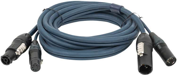 DAP-Audio FP-14 Hybrid Cable - powerCON TRUE1 & 5-pin XLR - DMX / Power DMX & Strom - 15 m