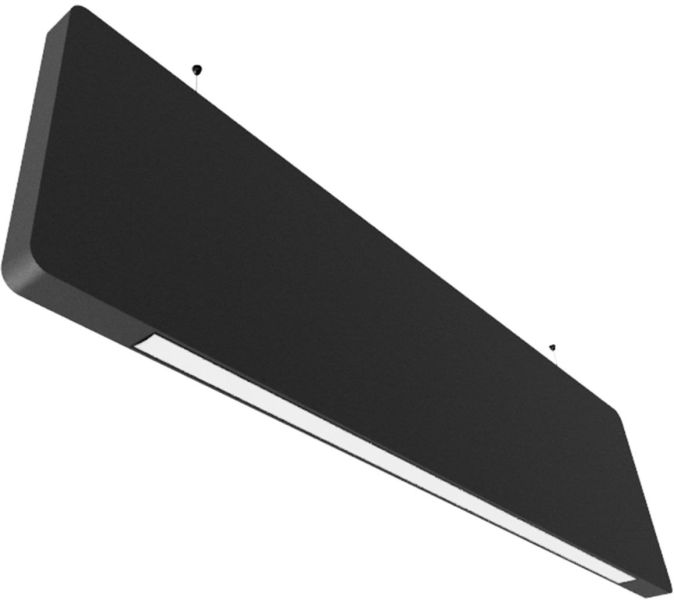 ISOLED Akustik-Pendel-BAFFEL LAMP30HID 59W schwarz, 1500mm, prismatisch, Sys-Pro Funk dimmbar
