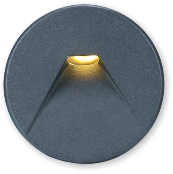 ISOLED Cover Aluminium rund 2 schwarz für Wandeinbauleuchte Sys-Wall68