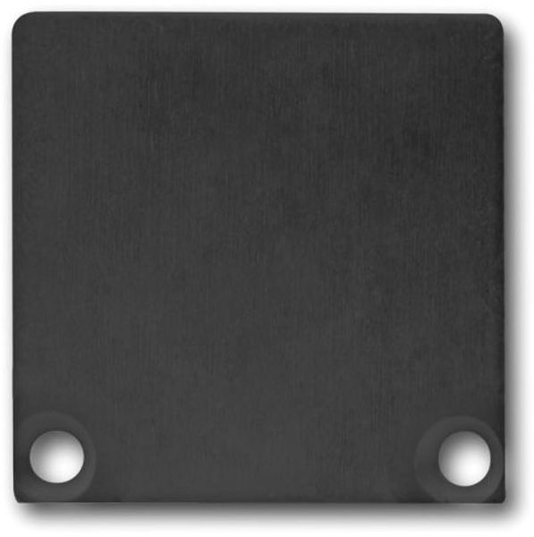 ISOLED Endkappe EC47 Alu schwarz RAL 9005 für SURF/DIVE24 mit COVER10, 2 STK, inkl. Schrauben