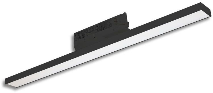 ISOLED 3-PH Linearleuchte prismatisch, 60cm, 32W, schwarz, 3000|3500|4000K, CRI90, dimmbar