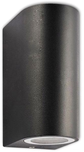 ISOLED Wandleuchte Siara Up&Down 2xGU10, IP54, schwarz, exkl. Leuchtmittel