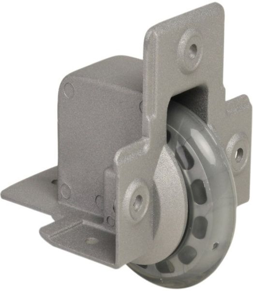 Adam Hall Hardware 37551 S Kanteneinbaurolle mit weichem Rad 75 mm
