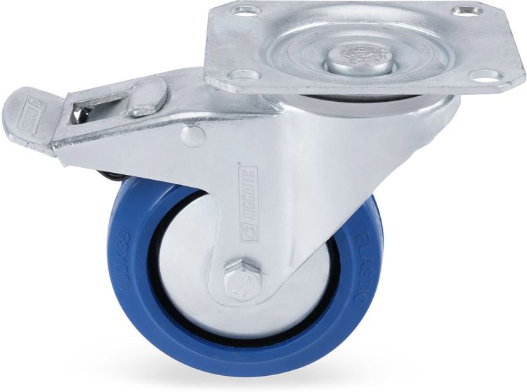 Riggatec Lenkrolle 100mm BLUE WHEEL mit Bremse