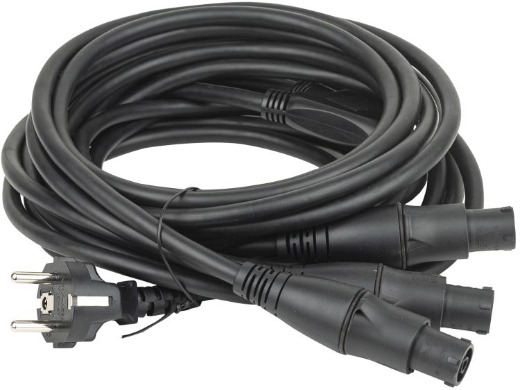 DAP-Audio Schuko to powerCON TRUE1 TOP split 3-way Schuko - 3 x PowerCON True1 (3 m)