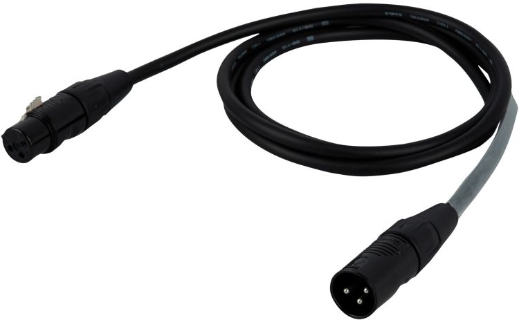 DAP-Audio FLR09 - DMX/AES-EBU XLR/M 3P auf XLR/F 3P 0,75 m - Versilbert