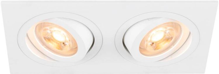 SLV NEW TRIA® 155, Deckeneinbauleuchte, quadratisch, 2 x GU10, zweiflammig, weiß