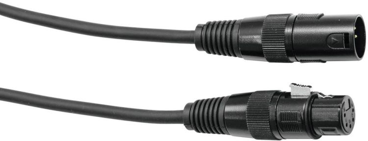 EUROLITE DMX Kabel XLR 5pol 1m sw