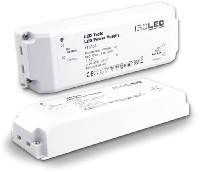 ISOLED LED Trafo 12V/DC, 0-100W, SELV